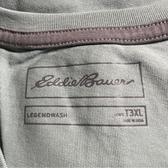 NWT Eddie Bauer V-Neck Short SleeveTee 100% Cotton Tall 3XL - Picture 5 of 6